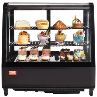 Abbildung von VEVOR Kühlvitrine Bäckereivitrine Kühlschrankvitrine 100L 2 lagig Bäckereien