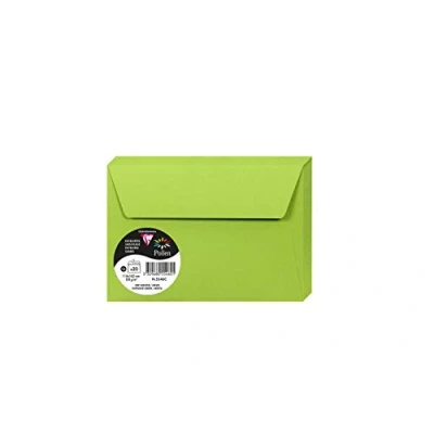 Abbildung von Clairefontaine 5546C Packung mit 20 Umschläge Pollen, Format C6, 114 x 162mm, 120g, ideal für Korrespondenz und Einladungen, Minzgrün, 1 Pack