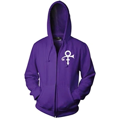 Abbildung von Prince Unisex Erwachsene Purple Zip Hoodie Kapuzenpullover, violett, Medium