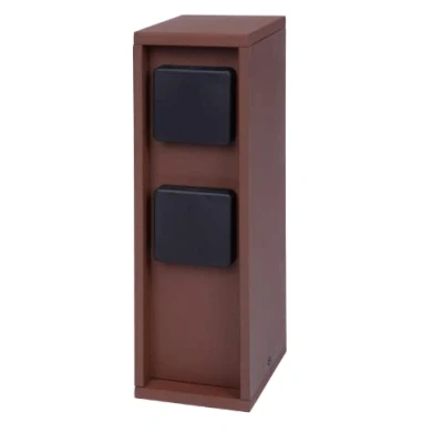 Abbildung von BOLD 19394 Pado Aussen Steckdose Garten Steckdosen Säule mit 4 Fach Stecker in Rost Optik (IP44 Outdoor Energie 3680 Watt eckig 30x12x9 cm Einfache Montage Plastikfreie Verpackung)
