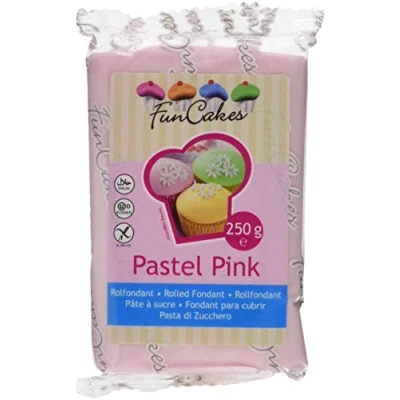 Abbildung von FunCakes Fondant Pastel Pink: Einfach zu Verwenden, Glatt, Elastisch, Weich und Schmeidig, Perfekt zum Dekorieren von Torten, Halal, Koscher Glutenfrei. 250 g