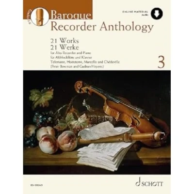 Abbildung von Baroque Recorder Anthology: 21 Werke für Alt Blockflöte mit Klavier. Band 3. und (Schott Anthology Series, 3, 3)
