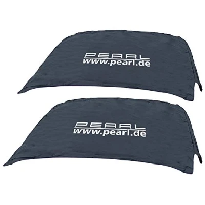 Abbildung von PEARL Frostschutz: 2er Set fest sitzende Anti EIS Scheibenfolien mit Magnet Fixierung (Scheibenschutz, Abdeckung Frontscheibe, Auto Scheibenfolie)