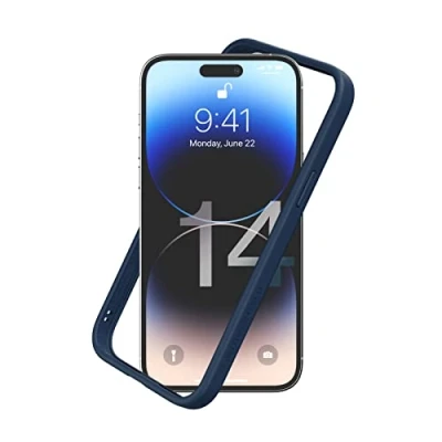 Abbildung von RhinoShield Bumper Case kompatibel mit [iPhone 14 Pro Max] CrashGuard NX Stoßdämpfende Schutzhülle im schlanken Design 3.5 Meter Fallschutz Marineblau