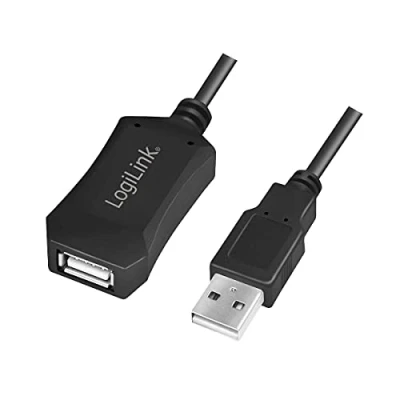 Abbildung von Logilink Verlängerungskabel USB 2.0 schwarz 5,00 Meter