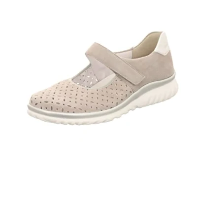 Abbildung von Semler Damen Lena Mary Jane Halbschuhe, Grau Perle Silber 828, 42 EU