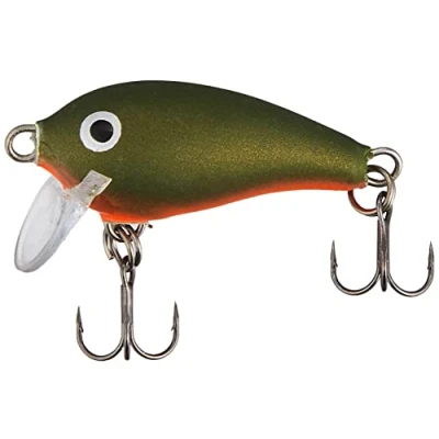 Abbildung von Rapala Unisex Adult Mini Fat Rap Angelköder Kompaktes Angelzubehör aus Balsaholz Süßwasser Spinnköder Lauftiefe 0,9 1,8m Fischköder 3cm, 4g Hergestellt in Estland Green Army UV, Standard