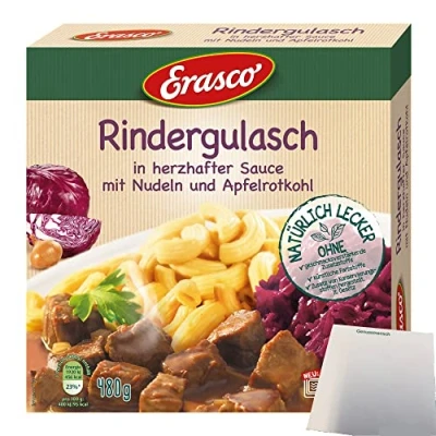 Abbildung von Erasco Menü Rindergulasch (480g Packung) + usy Block