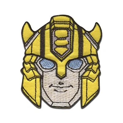 Abbildung von Transformers Aufnäher Bügelbild, Aufbügler, Applikationen, Patches, Flicken, zum aufbügeln, Polyester, Bumblebee Kopf Größe: 5,5 x 6,3 cm