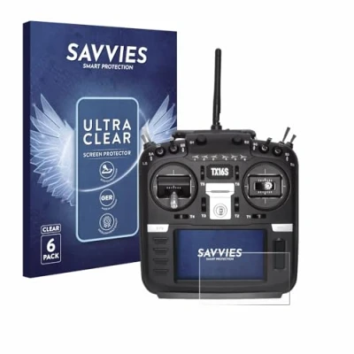 Abbildung von Savvies 6 Stück Schutzfolie für Radiomaster TX16S Displayschutz Folie Ultra Transparent
