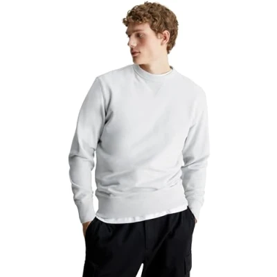 Abbildung von Calvin Klein Jeans Herren Sweatshirt Badge Crew Neck ohne Kapuze, Grau (Lunar Rock), 3XL