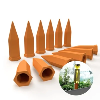 Abbildung von Bio Green 12er Set Bewässerungssystem Hydro Wine für Balkon und Kübelpflanzen Tonkegel passend Wein PET Flaschen I Wasserspender kein Übergießen Austrocknen