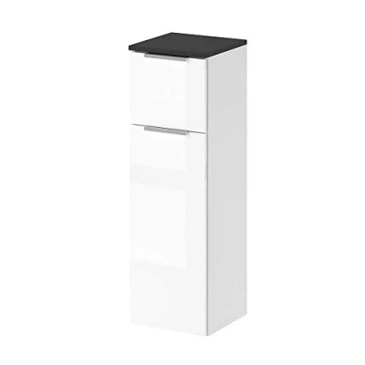 Abbildung von Vicco Midischrank Otis, Weiß Hochglanz/Anthrazit, 30 x 95 cm verstellbar