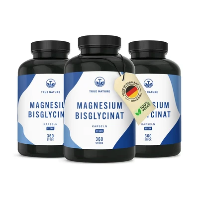 Abbildung von Magnesium Kapseln Vegan Bisglycinat, Made in DE 1080 St