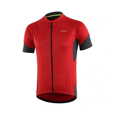 Abbildung von BERGRISAR Herren Fahrradtrikot Kurzarm Sommer Atmungsaktive Leicht Fahrradbekleidung BG650 Rot, XX Large