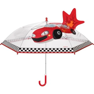 Abbildung von Playshoes Stockschirm mit kindgerechtem Mechanismus Unisex Kinder,3D Rennwagen,original