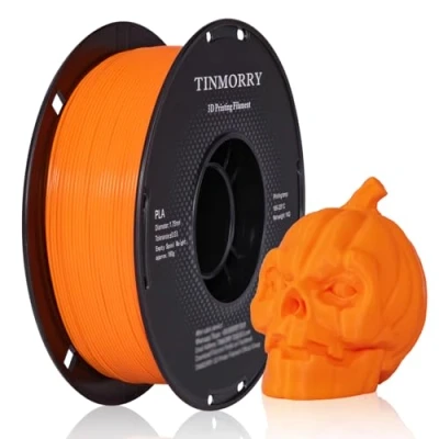 Abbildung von TINMORRY PLA Filament 1.75mm, Schnelles 3D Druck Filament, Kompatibel mit den meisten FDM Druckern, 1 KG Spule, Orange