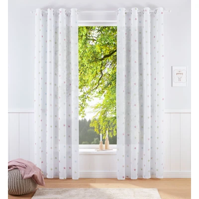 Abbildung von Lüttenhütt Gardine &quot;Stern&quot;, (1 St.), Nachhaltige Kindergardine, bedruckt, halbtransparent