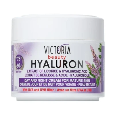 Abbildung von Victoria Beauty Anti Aging Hyaluron Creme gegen Falten und Augenringe, Gesichtscreme mit Hyaluronsäure Süßholzextrakt für Frauen Männer, Hyaluronic Acid Moisturizer with Licorice, 50ml