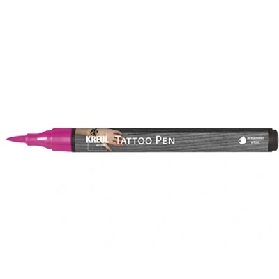 Abbildung von KREUL 62107 Tattoo Pen pink, Strichstärke 0,5 3 mm, Kosmetiktinte auf Wasserbasis, hält bis zu 5 Tage, dermatologisch getestet, vegan, parabenfrei