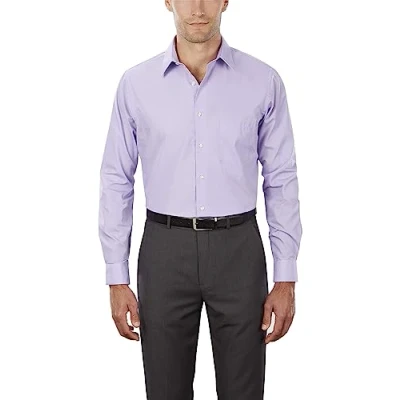 Abbildung von Van Heusen Herren Dress Shirt Regular Fit Poplin Solid Klassisches Hemd, Lavendel, 42 cm Hals 81 84 Ärmel