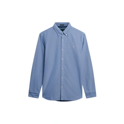 Abbildung von Superdry oxford LONG Sleeve Hemd, Herren, Größe: Large, Azure blue chambray