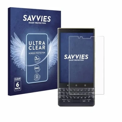 Abbildung von Savvies 6 Stück Schutzfolie für BlackBerry Key2 LE Displayschutz Folie Ultra Transparent