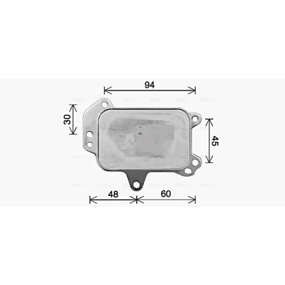 Abbildung von PRASCO PE3424 Ölkühler ohne Filter PEUGEOT: 5008 I, 3008 Partner II Tepee, CITROËN: Jumpy III Kastenwagen