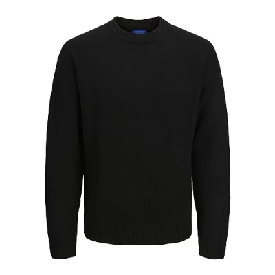 Abbildung von Jack &amp; Jones Jorollie CREW NECK Strickpullover, Herren, Größe: XS, Schwarz