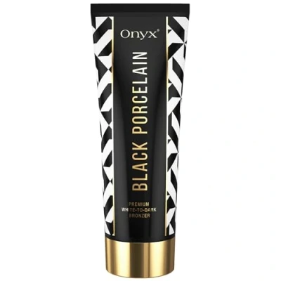 Abbildung von Onyx Black Porcelain Solarium Creme mit Bräunungsbeschleuniger Bronze Lotion Weiß Zu Dunkel Effekt Maximale Feuchtigkeitszufuhr &amp; Anti Streifen Formel