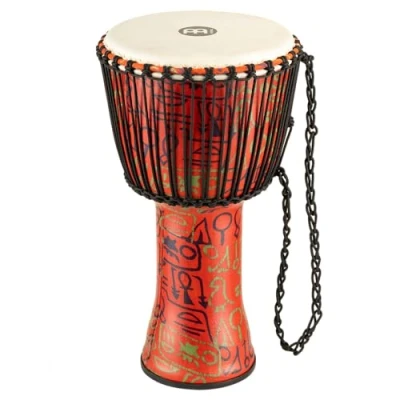 Abbildung von Meinl Percussion Rope Travel Djembe Große Handtrommel Mit Ziegenfell Durchmesser 12 Zoll Kunststoff, Mehrfarbig (PADJ1 L G)