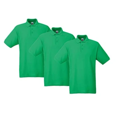 Abbildung von Fruit of the Loom Herren 63 402 0 Polohemd, Meadow Green, L (3er Pack)