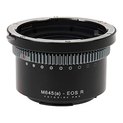 Abbildung von Fotodiox Pro Lens Mount Adapter Compatible with Mamiya 645 (M645) AF/AF D Lenses on Canon RF Camera