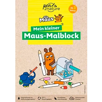 Abbildung von Mein kleiner Maus Malblock. Nachhaltiges Malen für Kinder ab 3 Jahren: Umweltfreundlicher Malspaß auf Recyclingpapier. Bunte Ausmalbilder Fans der Sendung mit (pen2nature Die Maus)