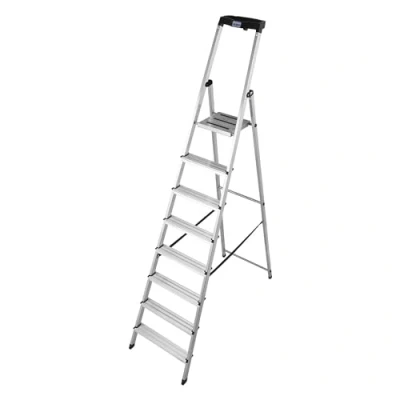 Abbildung von KRAUSE Stehleiter &quot;Safety&quot;, Aluminium, 1x8 Stufen, Arbeitshöhe ca. 370 cm
