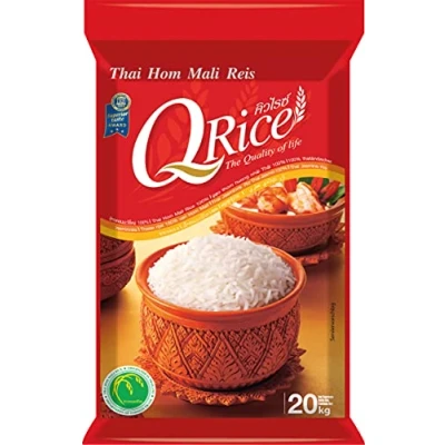 Abbildung von Q RICE Jasminreis 100% duftender Langkorn Reis Thai Hom Mali 1 x 20 kg