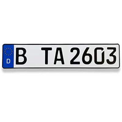 Abbildung von 1 Fahrradträger Kennzeichen DIN Zertifiziert für Deutschland (520x110 mm)
