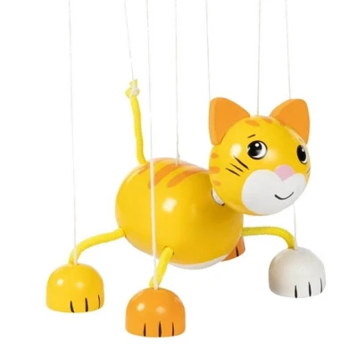 Abbildung von goki Handpuppe Marionette Katze, verbessert die Motorik