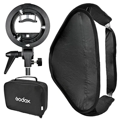 Abbildung von Godox 60x60 Foldable Universal Softbox with S Style Speedlite Bracket for Flash Bowens Mount Accessories Direction Adjustable