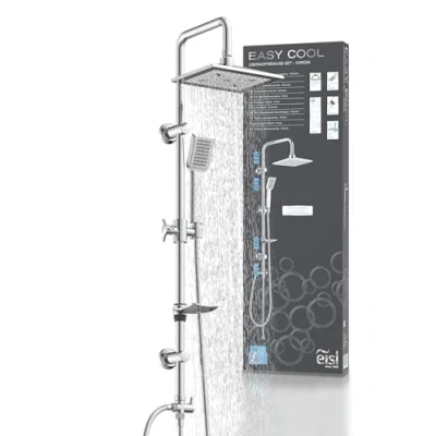 Abbildung von Eisl Duschsystem &quot;EASY COOL&quot;, Regendusche ohne Armatur, mit Seifenschale, Duschbrause