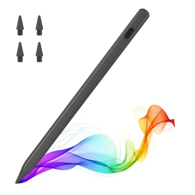 Abbildung von MoKo Stift für iPad (A16) 11. 10. Gen,Stylus 2018 2025 Apple 11/10/9/8/7/6/A16,Mini 7/6/5,Air M3/M2 11&quot;/13&quot;/5/4/3, Pro M4 13&quot;/12,9&quot;/11&quot; Neigungssensibilität,USB C Schnellladung, Grau