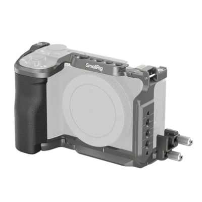 Abbildung von SMALLRIG ZV E10 II HawkLock Schnellwechselkäfig Kit für Sony mit Kabelklemme HDMI, integrierter ergonomisch geformter Silikongriff, Schnellwechselplatte Arca, QD Buchse 4949