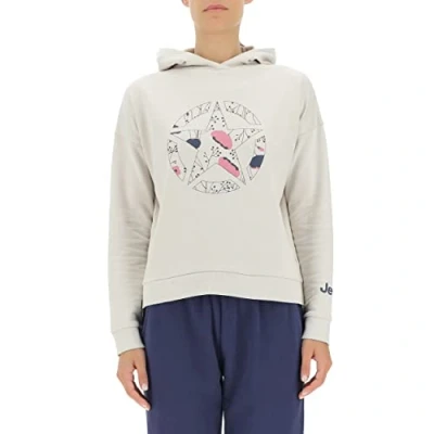 Abbildung von JEEP O102607 J863 J Woman Hooded Cropped Sweatshirt Star Botanical Print J22W Light Graystone S