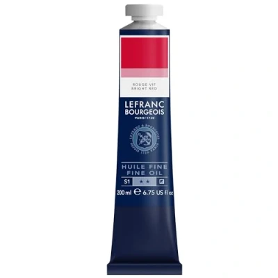 Abbildung von Lefranc Bourgeois 301814 Feine Ölfarbe in hervorragender Qualität,lichtecht mit gleichmäßige Konsistenz, 200ml Tube, ideal für Keilrahmen, Leinwand, Malkarton Kadmiumrot Hell Farbton
