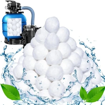 Abbildung von Aornmrs Filterbälle für Sandfilteranlagen,1400g Pool Kann 50Kg Filtersand Ersetzen, Sandfilteranlage Schwimmbad, Filterpumpe, Poolreinigung Zubehör