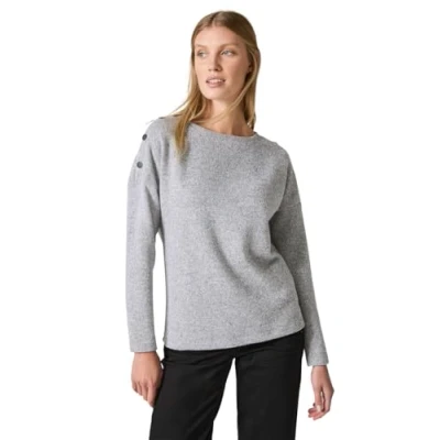 Abbildung von Cecil Melange MIT KNÖPFEN Strickpullover, Damen, Größe: Large, Grau