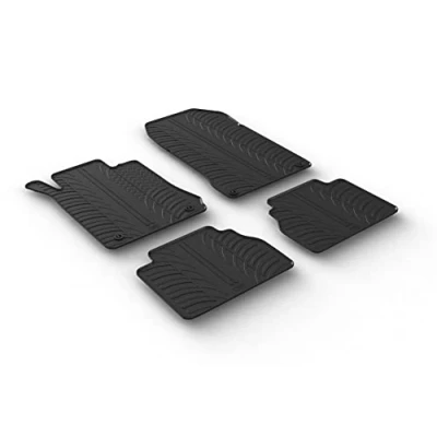 Abbildung von Gledring 0506 Fußmattensatz Gummi vorne und hinten 4 schwarz 750mm 550mm MERCEDES BENZ: E Klasse Limousine