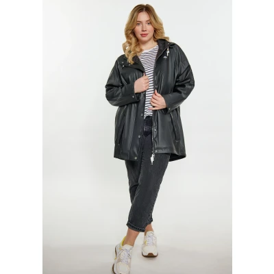 Abbildung von SCHMUDDELWEDDA Damen Curvy Regenmantel 42/44 / Schwarz 100% Polyester