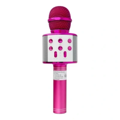 Abbildung von COFI 1453 Multimedia Karaoke Mikrofon Kabelloser Bluetooth Lautsprecher 1200mAh Pink