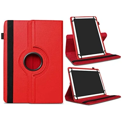 Abbildung von AKNICI Universal 7 8 Zoll Tablet Hülle für Lenovo qunyiCO ZONKO HAEHNE Pritom TECLAST VASTKING Samsung AOYODKG G Anica JINYJIA Asus ZenPad Nexus Alcatel FEONAL BlackBerry DUODUOGO Huawei Yuntab Rot